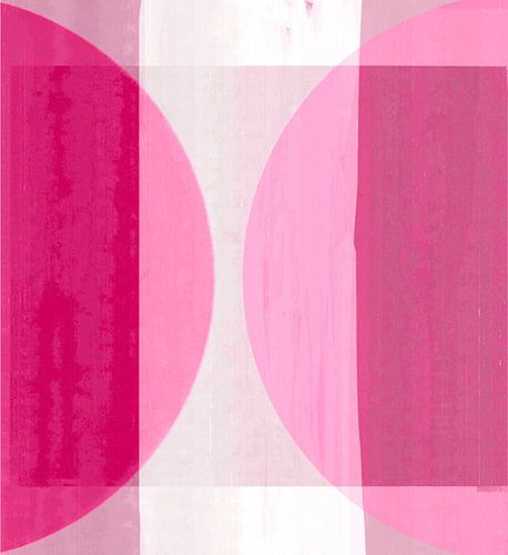 Abstracte Bauhaus vormen Magenta roos