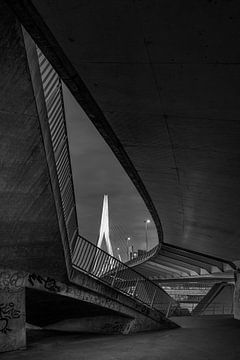 De Erasmusbrug doorkijkje van Henno Drop