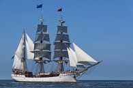 Triple masted barque Artemis classic sailing ship sailing on the Waddensea by Sjoerd van der Wal thumbnail