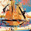 bateau à voile sur Groothuizen Foto Art