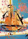 Sailing X 2 boot collage van Groothuizen Foto Art thumbnail