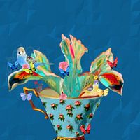 Vögeln und einem Teacup