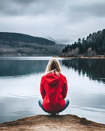Girl by the lake