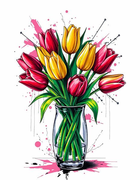 Tulipes hollandaises dans le vase 2 par MIROKKU