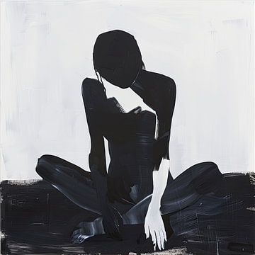 Menselijke Figuur in Contrast van Kunst Kriebels
