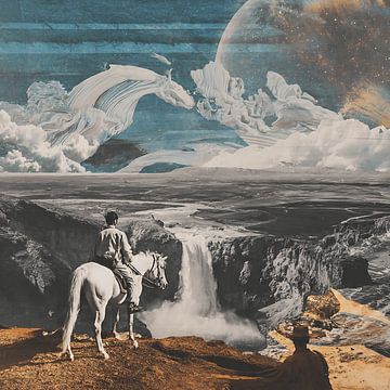 Keizerlijk kind dat de eeuwige brug oversteekt