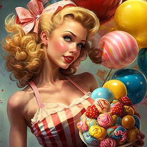 Vintage, la fille aux bonbons 3