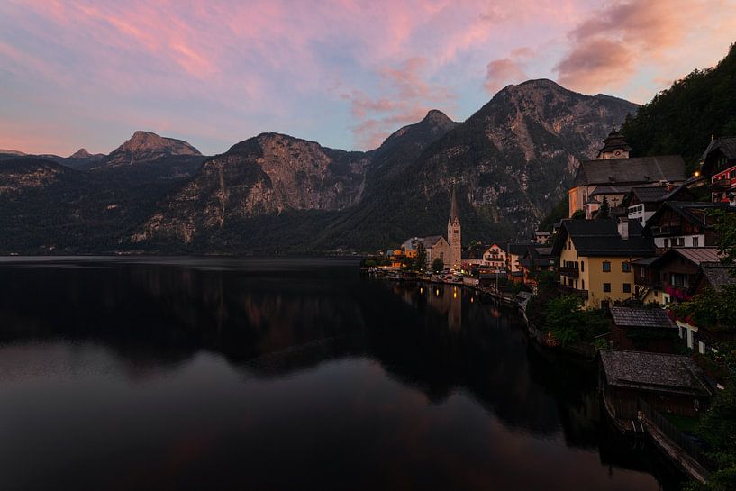 Hallstatt with sunset by Michael Bollen