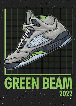 Air Jordan 5 Retro Green Beam Sneaker van Adam Khabibi