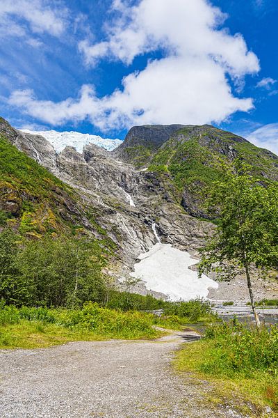 View of the Supphellebreen glacier tongue near Fjærland in No by Rico Ködder