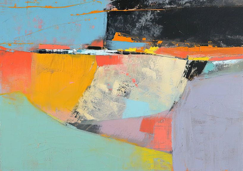 Abstract Colourful | Vibrant Rift Canvas by Art Whims