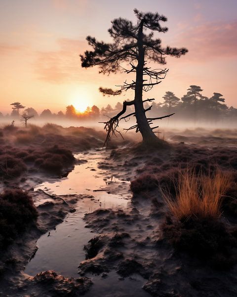 Herbstmorgen in der Lüneburger Heide von fernlichtsicht