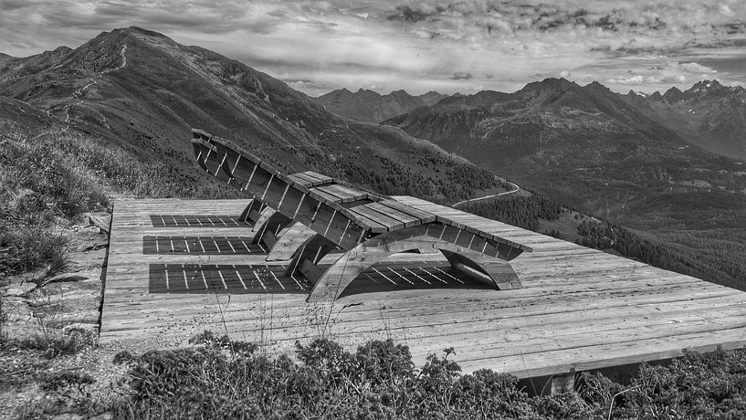 View platform high in the mountains by Monique Verlouw