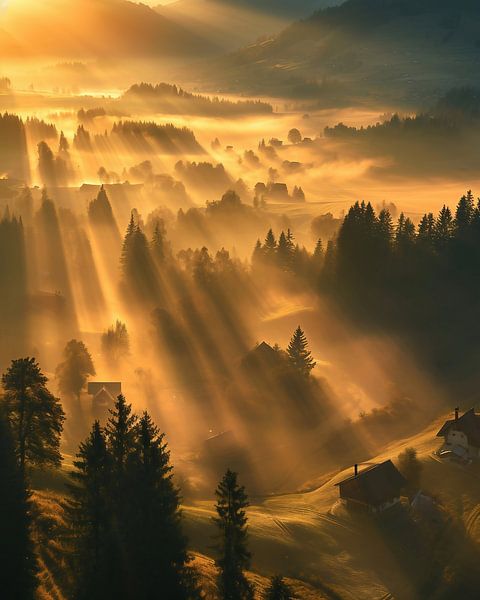 Goldener Herbst von fernlichtsicht