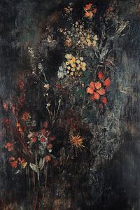 Blumen in dunklen Tönen