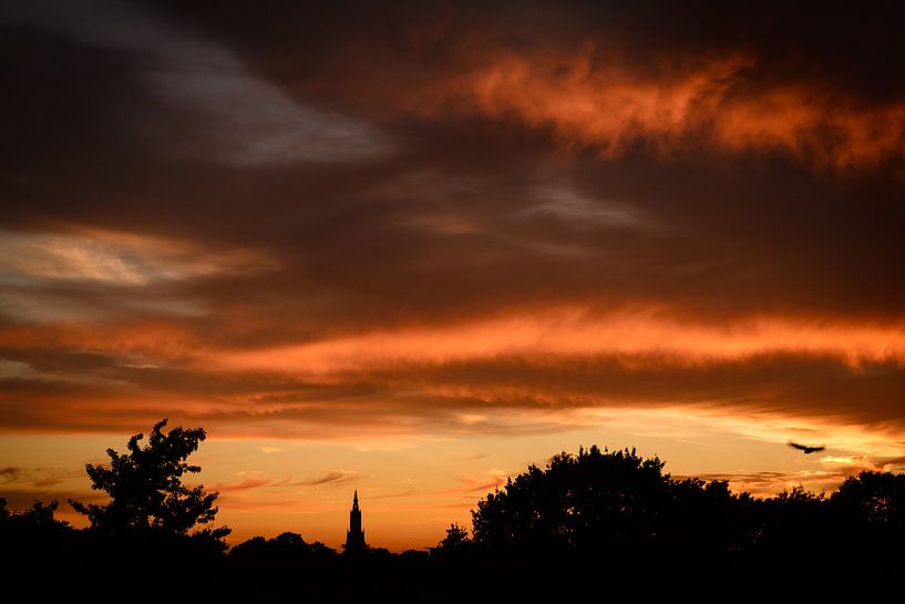 Amersfoortse zonsondergang van Sjoerd Mouissie