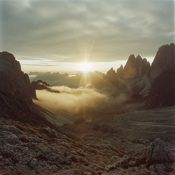 In de bergen van fernlichtsicht