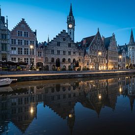 The Korenlei in Ghent by Manuuu