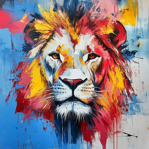 Kleurrijke leeuw