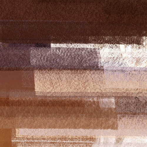Stripes in rusty brown. Abstract painting in warm earthy tones. Set of 2. No. 2