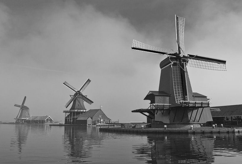 Moulins à vent néerlandais sur le Zaan par Simone Meijer