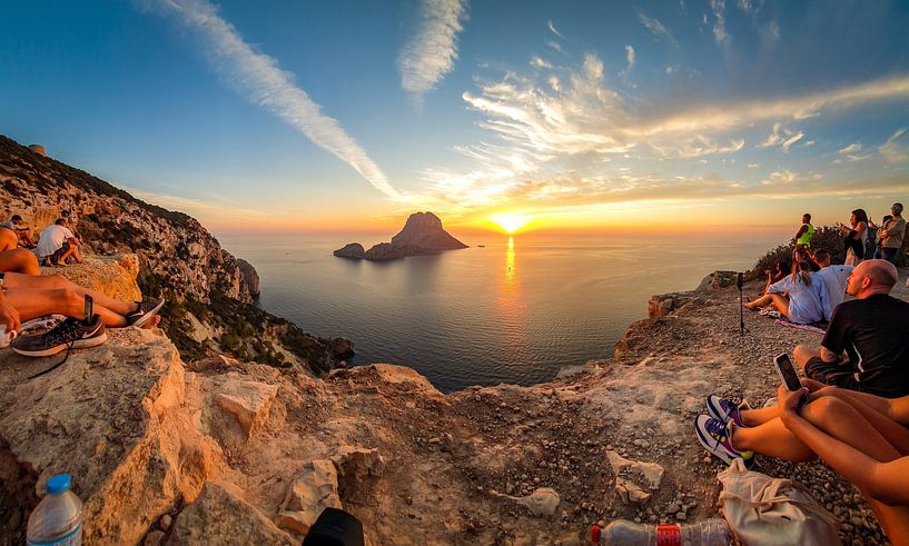 Spektakulärer Sonnenuntergang Es Vedrà , Ibiza Spanien von Patrick Fotografeert