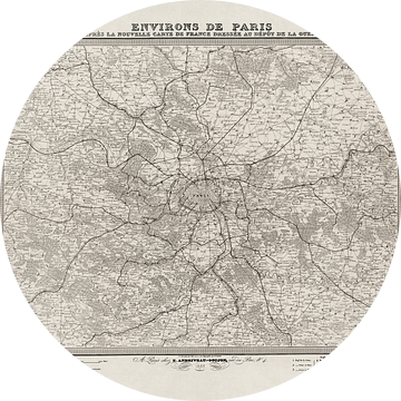 Plattegrond van Parijs uit 1889 van Andrea Haase