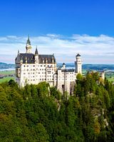 Blick auf Schloss Neuschwanstein in Bayern, Deutschland
