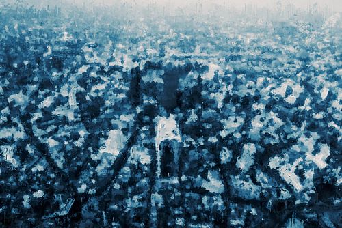 Londen vanuit de lucht in blauw