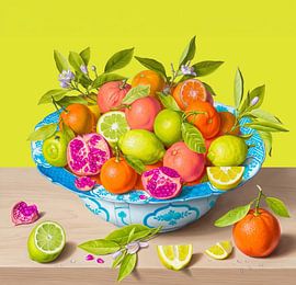 a Pop Color Vibrant Citrus Still Life von Marja van den Hurk