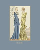 Les soirs - The evenings, Chic, ball, Art Deco, Vintage, retro fashion print