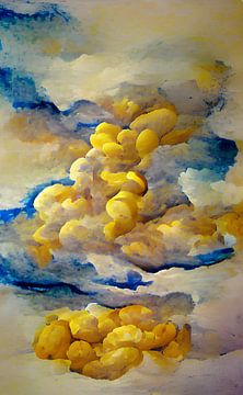 Gele wolken van Niek Traas