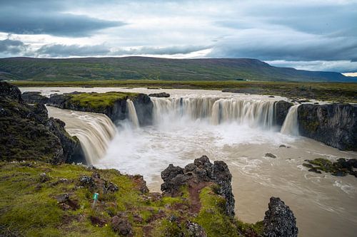 Waterfall Godafoss in Iceland