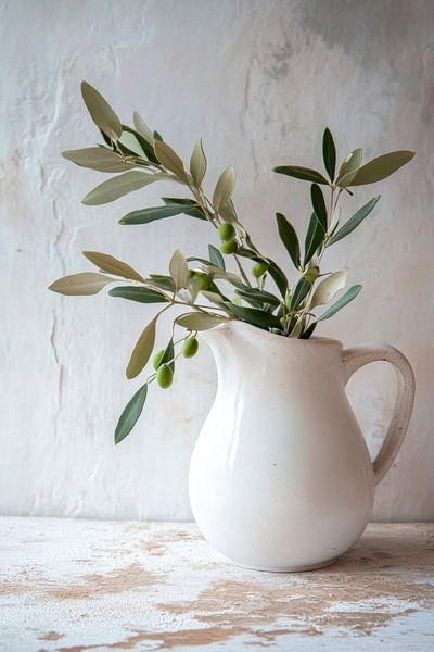 Olive branches in a jug by Poster Art Shop