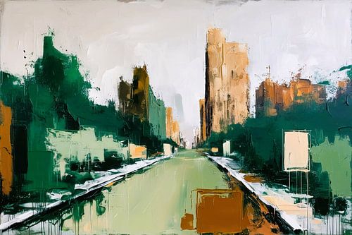 Abstract stadsgezicht met gebouwen