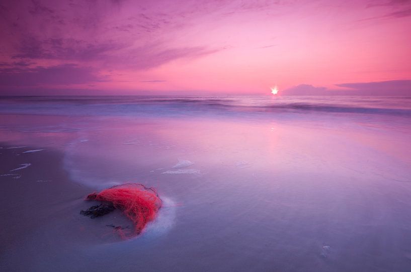 Soirée mauve à la plage - 1 par Damien Franscoise
