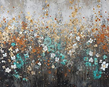 Fleur turquoise sur Tableaux ARTEO