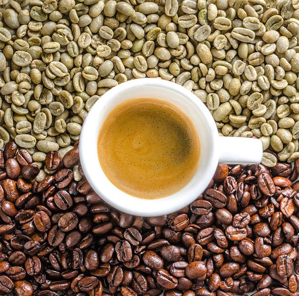 Espresso and coffee beans by RB-Photography