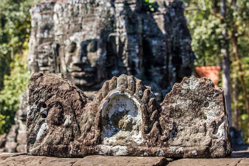 Boeddha's in de Angkor Thom Tempel van Levent Weber