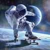 Astronaut on skateboard by Digital Art Nederland