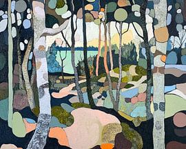 Bois Chuchotant sur Peinture Abstraite