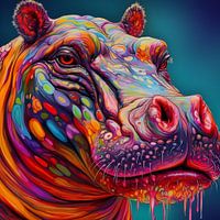 Psychedelic art Hippo