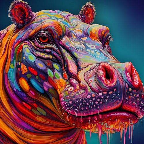 Psychedelische kunst Hippo