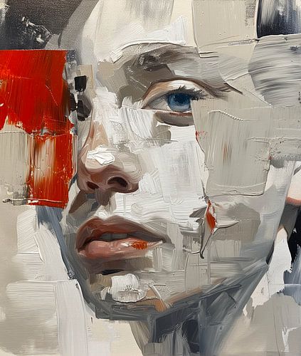 L'œil bleu de la réflexion intérieure