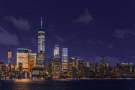 Lower Manhattan at Night by PhotoCluster
