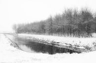 Perspectief in een winters landschap van Margreet Piek thumbnail
