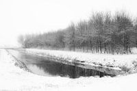 Perspectief in een winters landschap