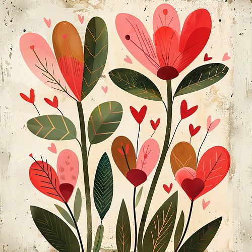 Hart bloemen