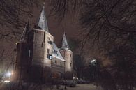 Broederspoort in Kampen tijdens een koude winternacht van Sjoerd van der Wal Fotografie thumbnail