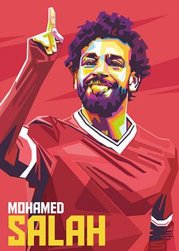 Mohamed Salah Pop Art Wpap II by Royyen Roy